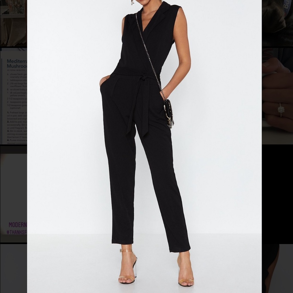 Suit Up Tuxedo Jumpsuit